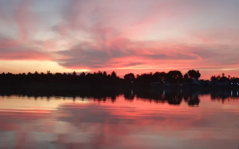 Lake at sunset, like the community lakes at Preston Lakes near Owasso, OK